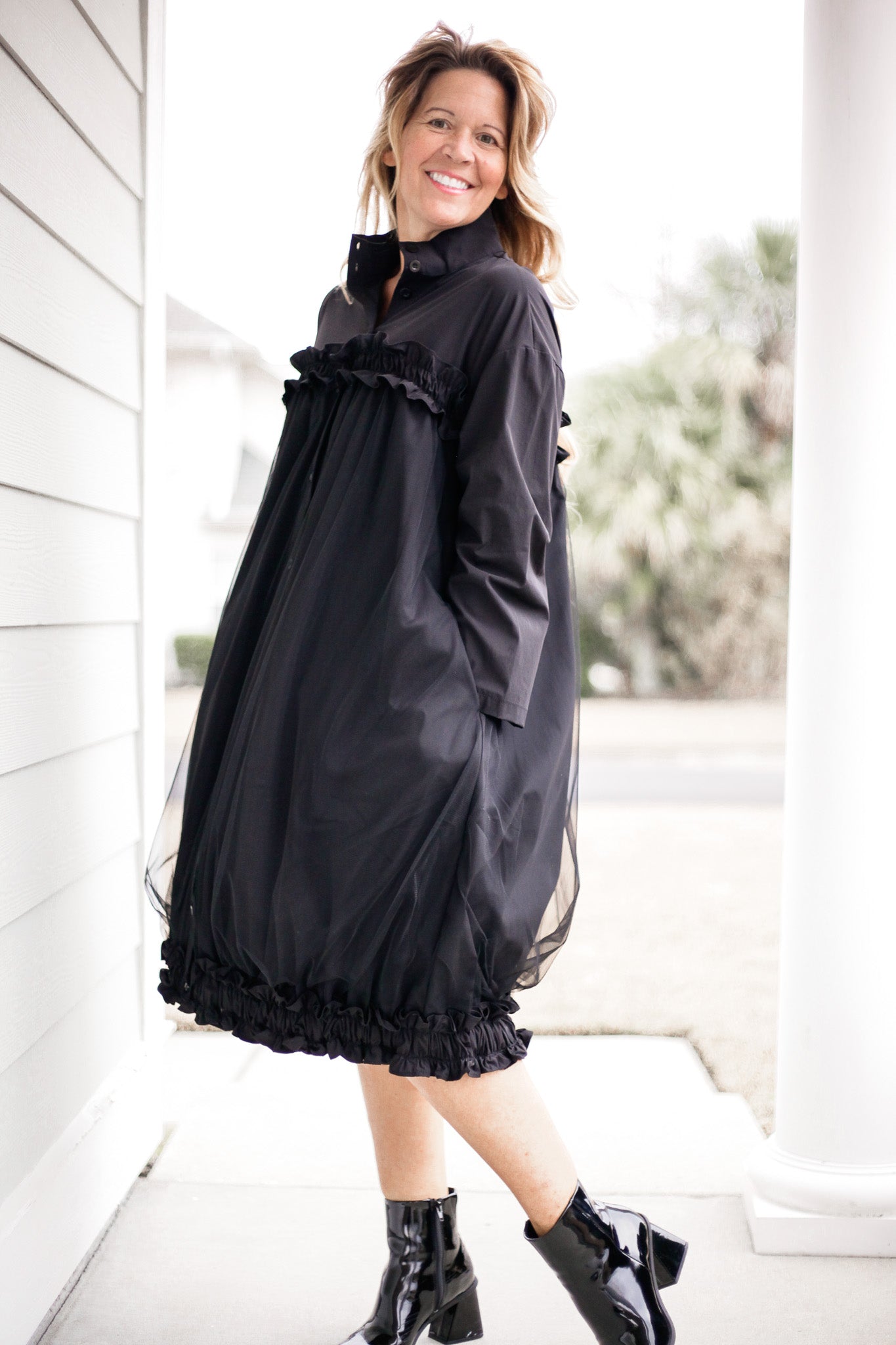 Onyx Black Tulle Bubble Dress  BX1310 OS Official JT Merch